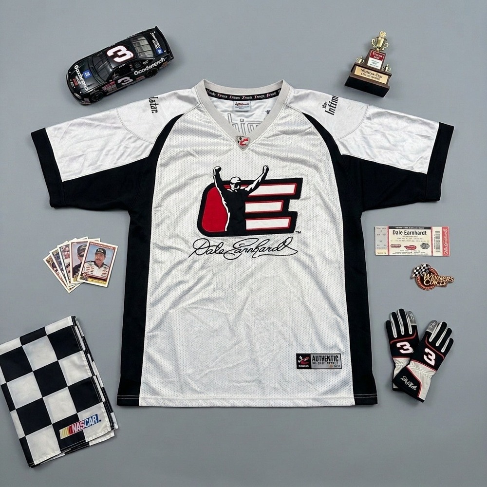 Vintage Y2K Dale Earnhardt The Intimidator Jersey Chase Authentics Men XL White